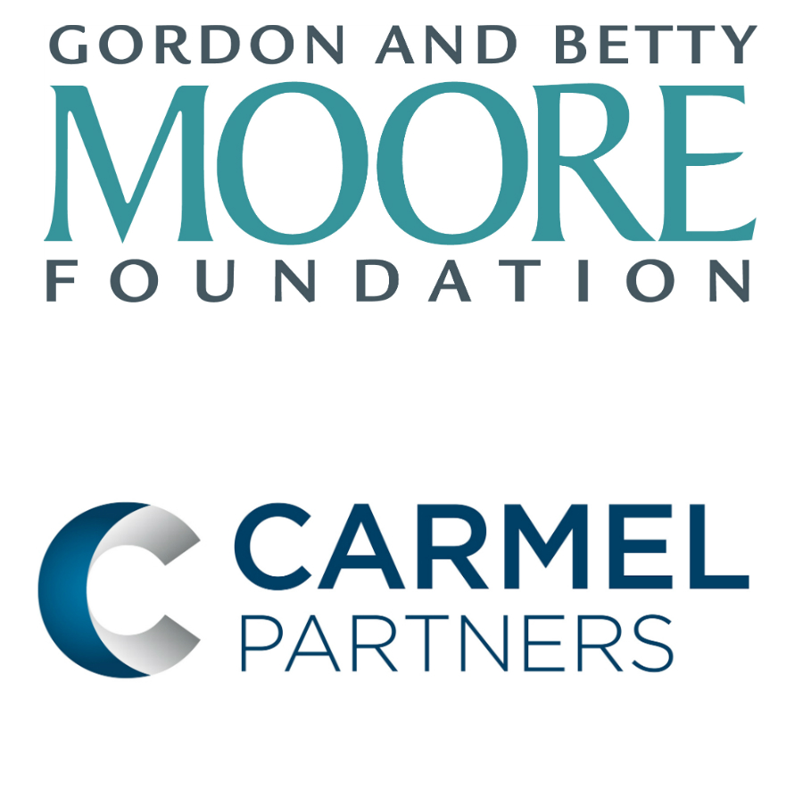 Company logos for Gordon and Betty Moore Foundation and Carmel Partners