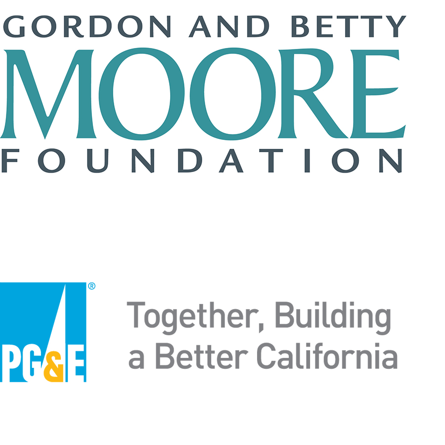 Logos for Gordon and Betty Moore Foundation and PG&E
