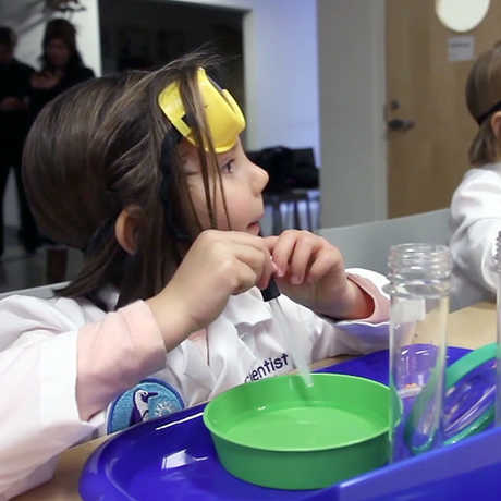 Photo of children learning science