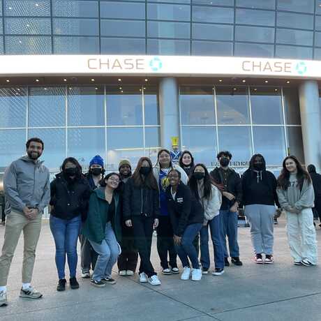 CiS interns in front of chase center