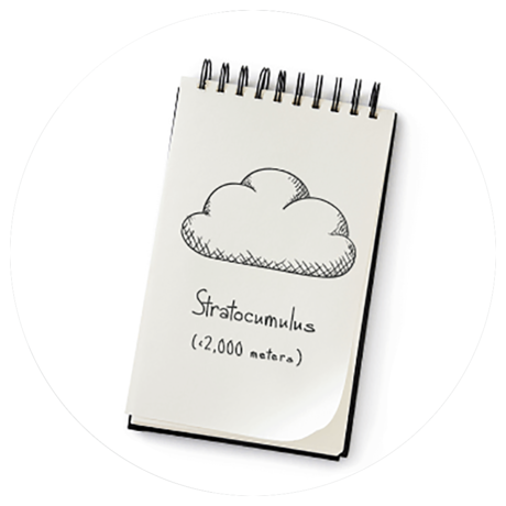 an image of a notebook with a cloud drawing