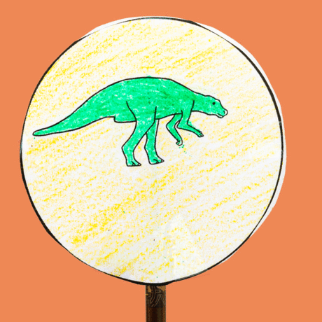GIF of a dinosaur themed kids craft
