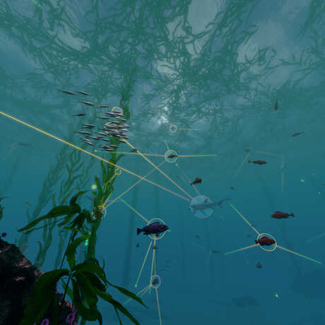 An undersea food web as visualized by the Habitat Earth team