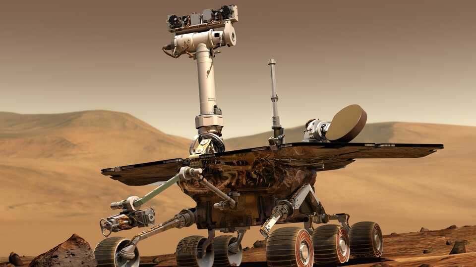 NASA illustration of Mars rover